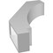 Ekena Millwork 3 1/2-in. W x 12-in. D x 20-in. H Imperial Architectural Grade PVC Knee Brace BRCP035X12X20IMP - alternate 6